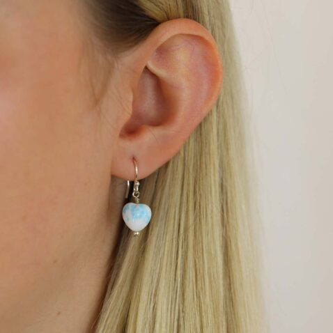 Heidi Blue Heart Drop Earrings Heidi Kjeldsen Jewellers ER2479