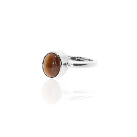 Heidi Kjeldsen Jewellery Tigers Eye Silver Ring R1552 white