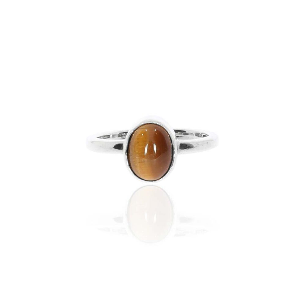 Heidi Kjeldsen Jewellery Tigers Eye Silver Ring R1552 white1