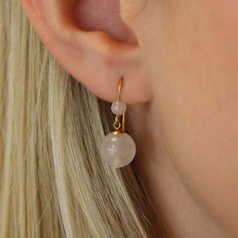 Jesper Rose Quartz Earrings Heidi Kjeldsen Jewellers ER4966