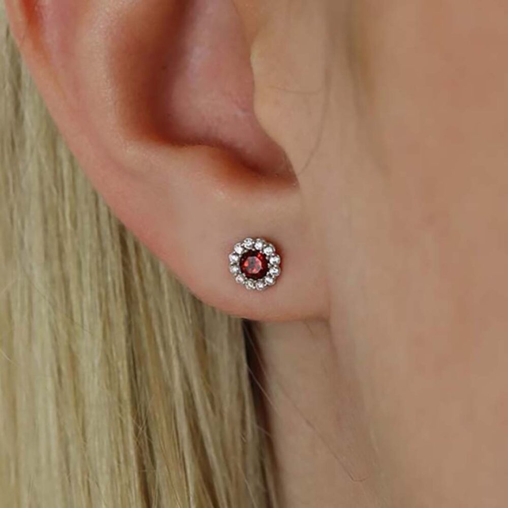 Lisbet Garnet Cluster Earrings Heidi Kjeldsen Jewellers ER4980