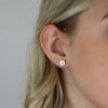 Margit Mother Of Pearl and Diamond Earrings Heidi Kjeldsen Jewellery ER5024 model