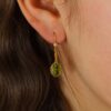 Nanna Peridot Drop Earrings Heidi Kjeldsen Jewellery ER4962 model (1)