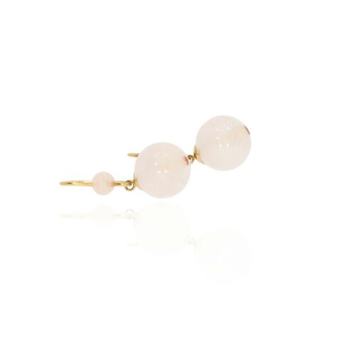 Rose Quartz Drop Earrings By Heidi Kjeldsen Jewellery ER4966 white