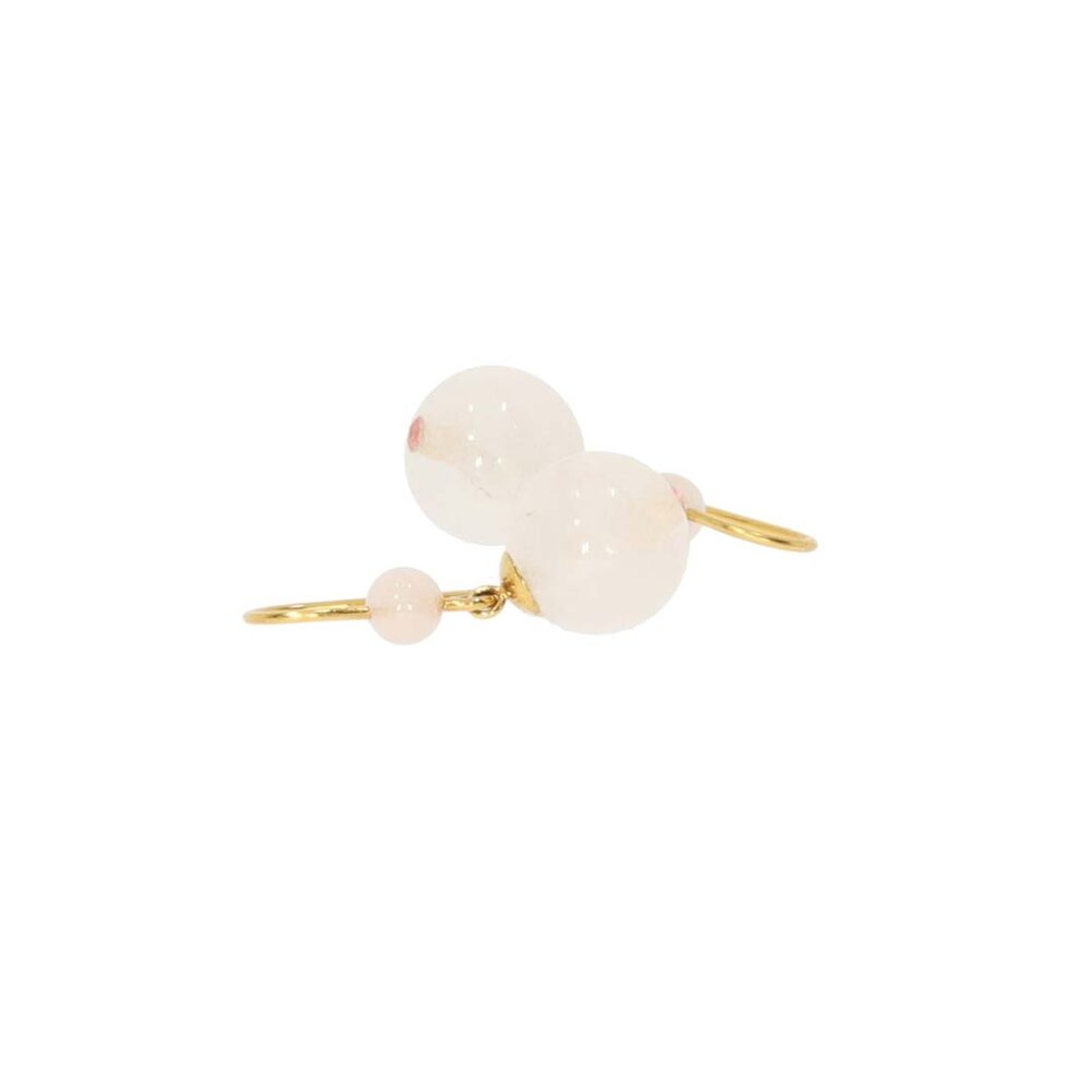 Rose Quartz Drop Earrings By Heidi Kjeldsen Jewellery ER4966 white1