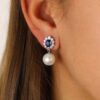 Sara Sapphire South Sea Pearl Earrings Heidi Kjeldsen Jewellers ER5080 (1)
