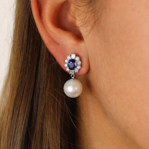 Sara Sapphire South Sea Pearl Earrings Heidi Kjeldsen Jewellers ER5080 (1)