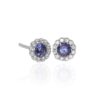Viola Tanzanite Cluster Silver Earrings Heidi Kjeldsen Jewellery ER4985 white