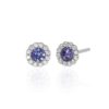 Viola Tanzanite Cluster Silver Earrings Heidi Kjeldsen Jewellery ER4985 white1