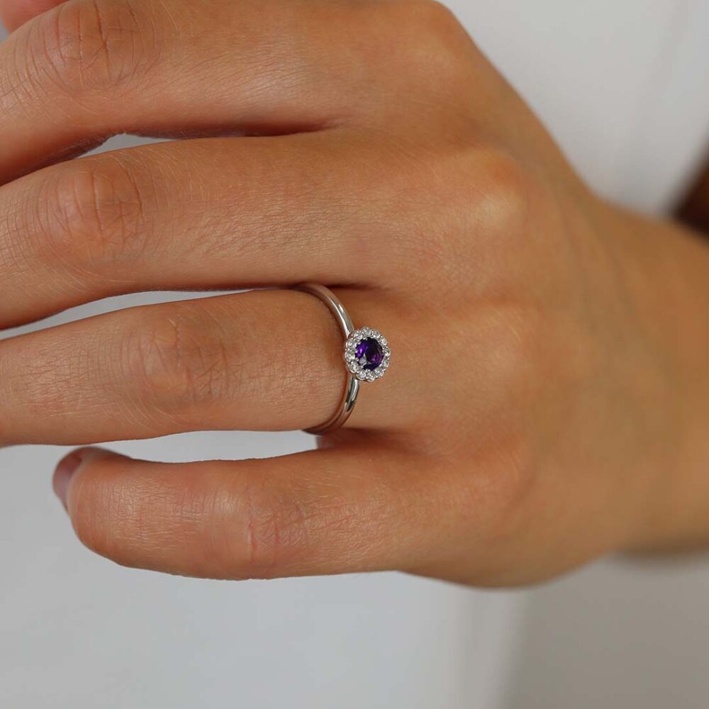 Viola Amethyst Cluster Ring Heidi Kjeldsen Jewellers R4943