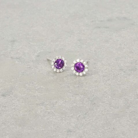 Viola Amethyst Cluster Silver Earrings Heidi Kjeldsen Jewellery ER4982 still