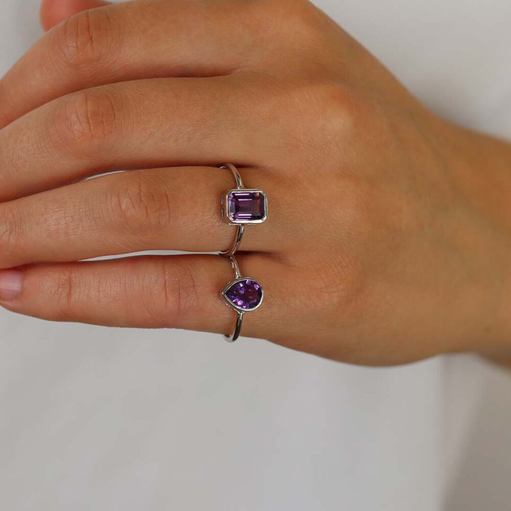 Viola Amethyst Silver Ring Heidi Kjeldsen Jewellers R1872