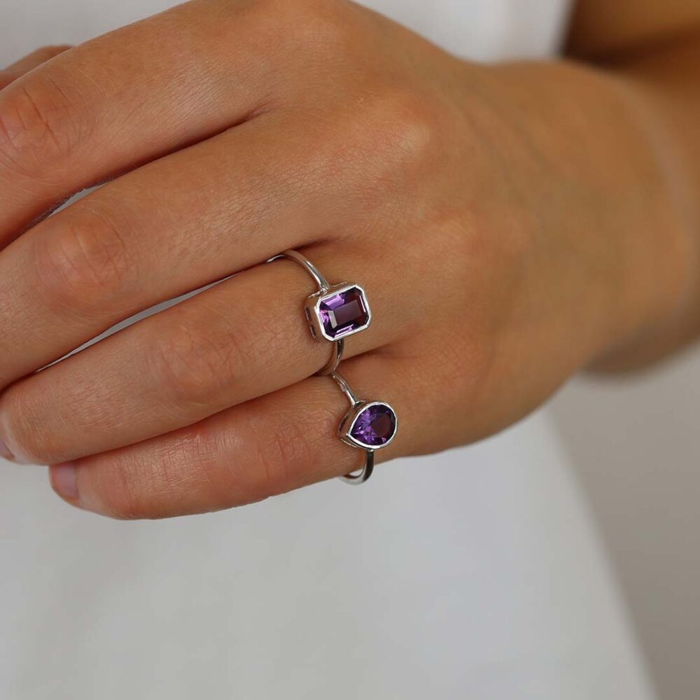 Viola Amethyst Silver Ring Heidi Kjeldsen Jewellers R1873