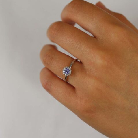 Viola Tanzanite Cluster Ring Heidi Kjeldsen Jewellers R4946