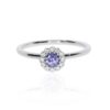Viola Tanzanite Cluster Silver Ring Heidi Kjeldsen Jewellery R4946 white