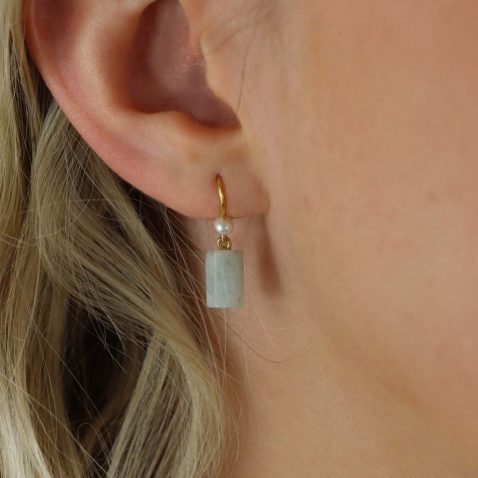 Asta Aquamarine and Pearl Earrings Heidi Kjeldsen jewellery ER5012 model (1)