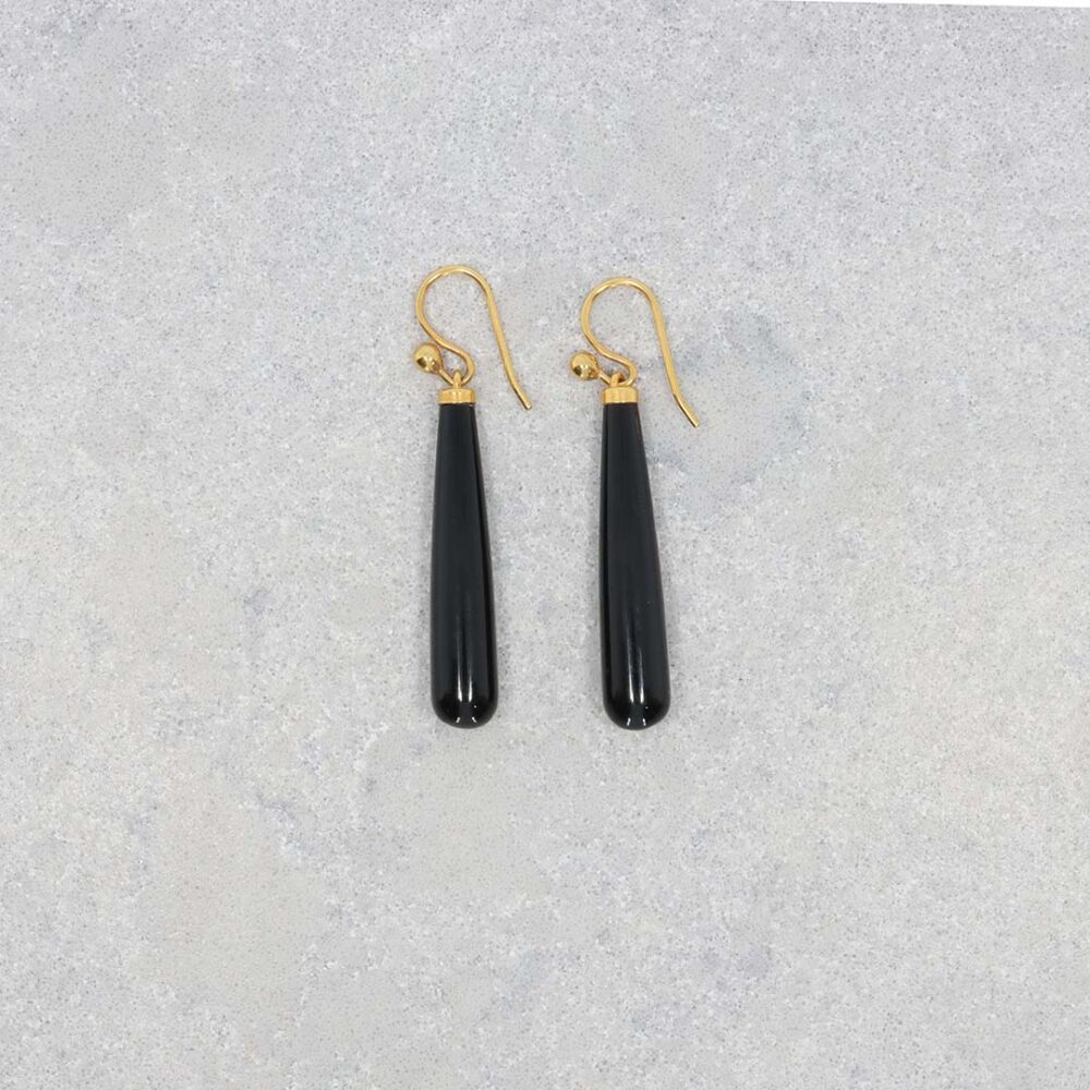 Black Onyx Drop Earrings Heidi Kjeldsen Jewellers ER5011 still