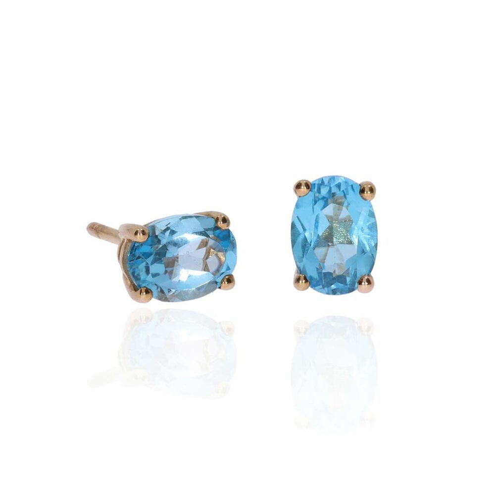 Blue Topaz Oval Earrings Heidi Kjeldsen jewellery ER5023 white1