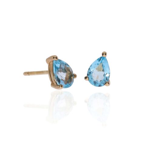 Blue Topaz Pear Gold Earrings Heidi Kjeldsen Jewellery ER5022 white1