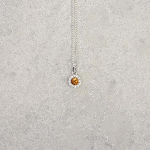 Dorit Citrine Cluster Silver Pendant Heidi Kjeldsen Jewellery P1653 still