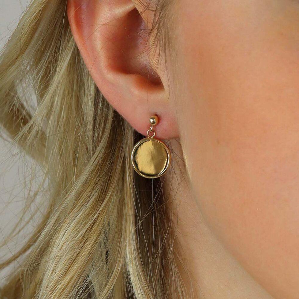 Eliza Circle Drop Earrings Heidi Kjeldsen Jewellery ER4917 model 1