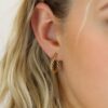 Eliza Yellow Gold Twist Earrings Large Heidi Kjeldsen Jewellery ER4924 Model