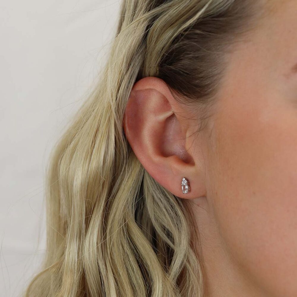 Elsa White Topaz Earrings Heidi Kjeldsen Jewellery ER4862 Model