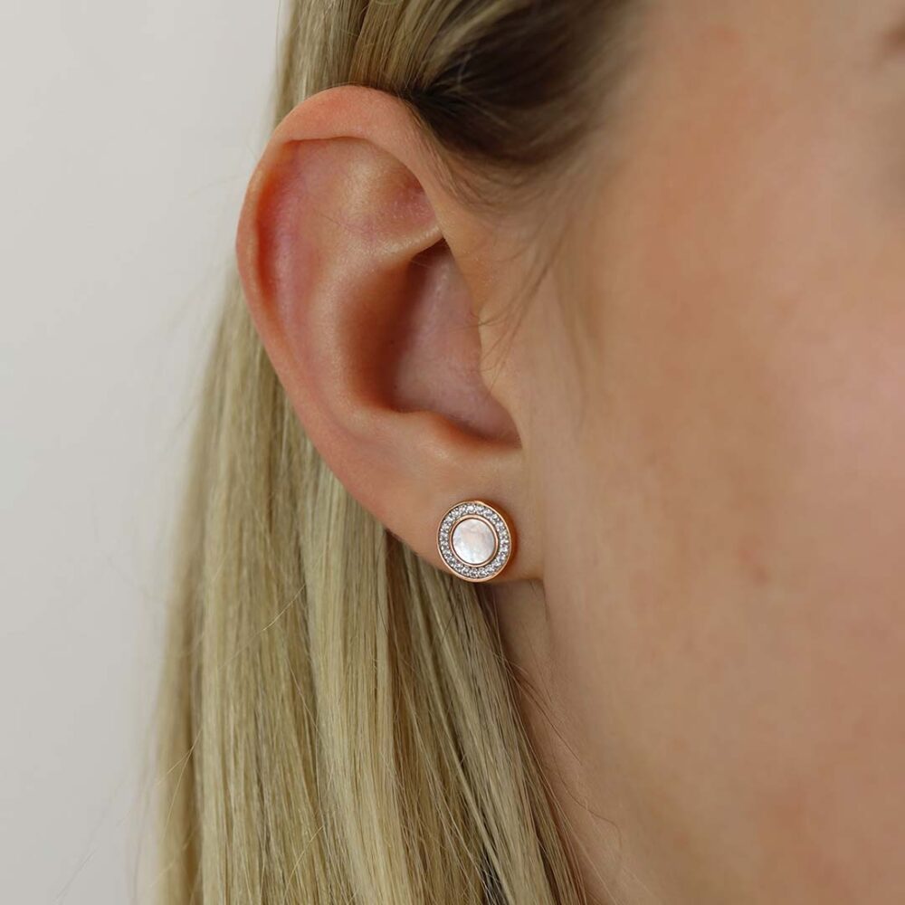 Fei Liu Mother Of Pearl Circle Earrings Heidi Kjeldsen Jewellers ER4969