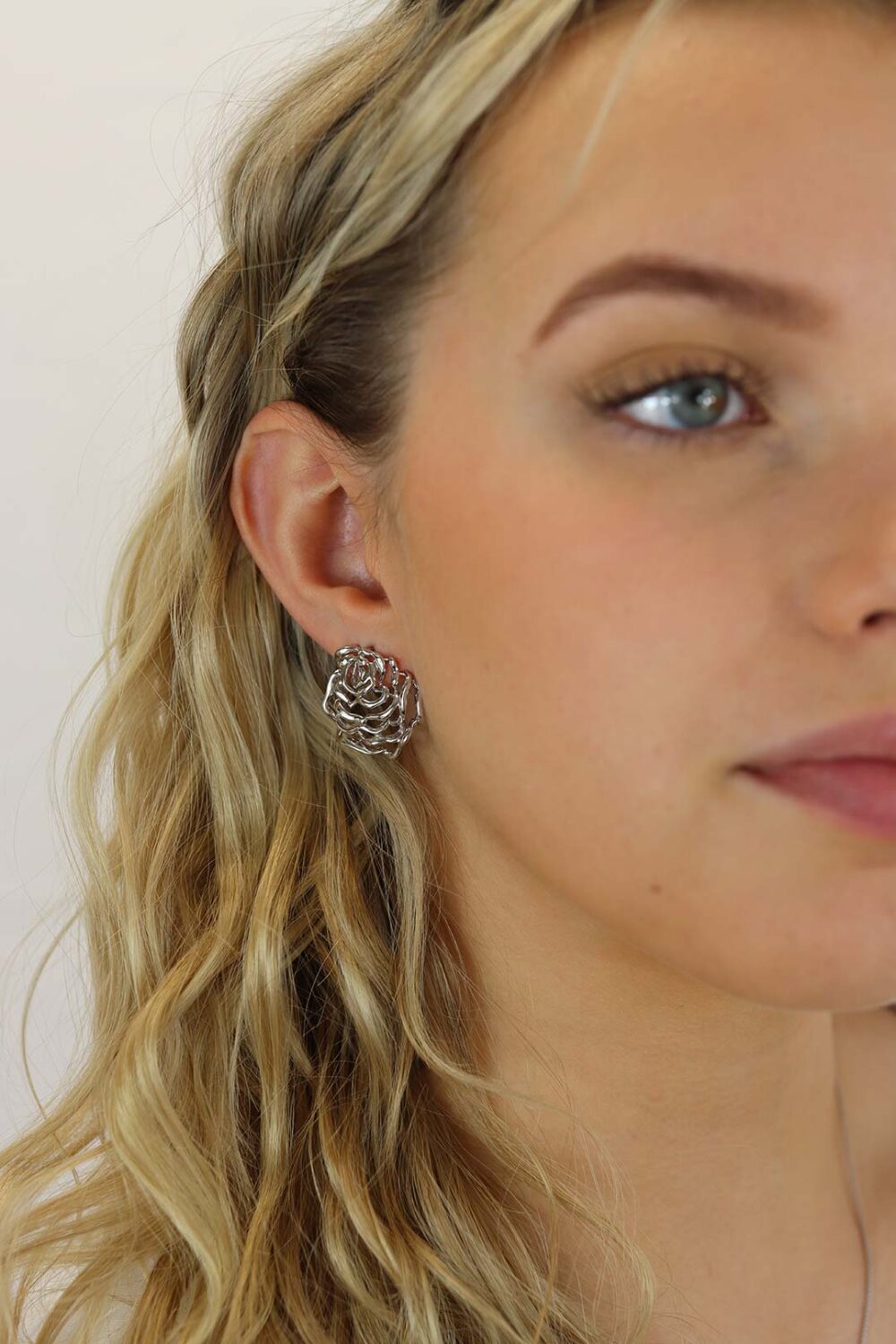 Fei Liu Rose Silver Earrings Heidi Kjeldsen Jewellery ER4974 model 1