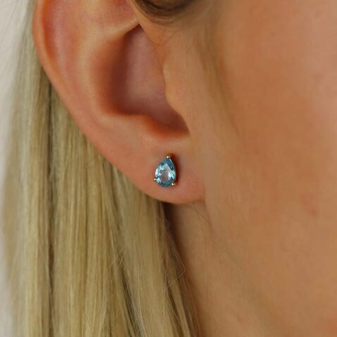 Freja Blue Topaz Pear Shaped Earstuds Heidi Kjeldsen Jewellers ER5022 (1)