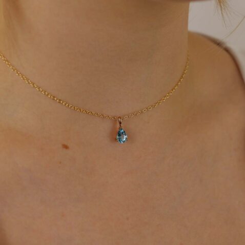 Freja Blue Topaz Pendant Heidi Kjeldsen Jewellers P1667