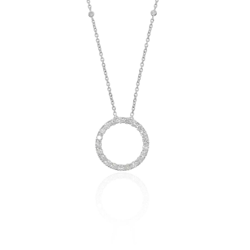 Hanne Diamond Circle Pendant Heidi Kjeldsen Jewellery P1625 white1