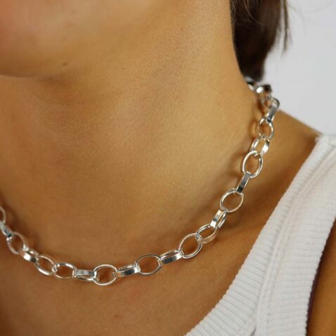 Helle Belcher Silver necklace Heidi Kjeldsen Jewellery SILLBEL16 model2