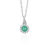 Jette Emerald Cluster Silver Pendant Heidi Kjeldsen Jewellery P1654 white1
