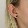 Lisbet Garnet Pear Shaped Silver Earrings Heidi Kjeldsen Jewellers ER4878