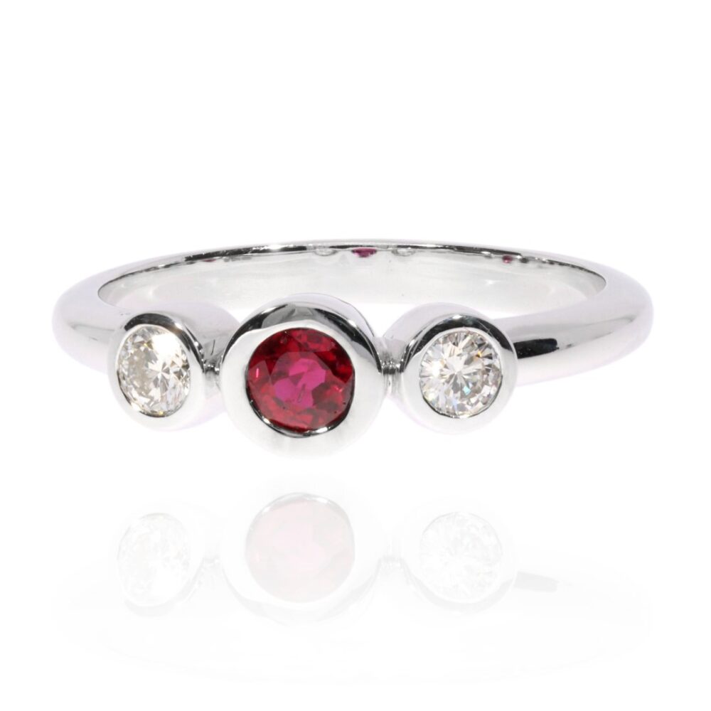 Mathilde Divine ruby and Diamond Ring by Heidi Kjeldsen Jewellery R1548 front