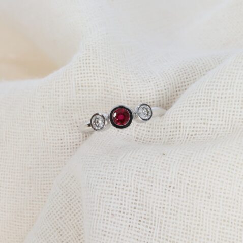 Mathilde Divine ruby and Diamond Ring by Heidi Kjeldsen Jewellery R1548 white