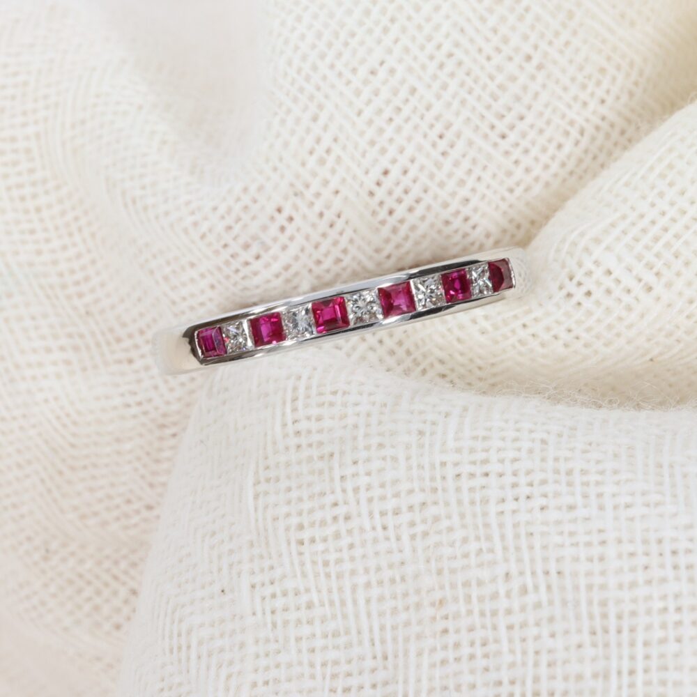 Mathilde Elegant Ruby And Diamond Eternity Ring R1583 Heidi Kjeldsen Jewellery