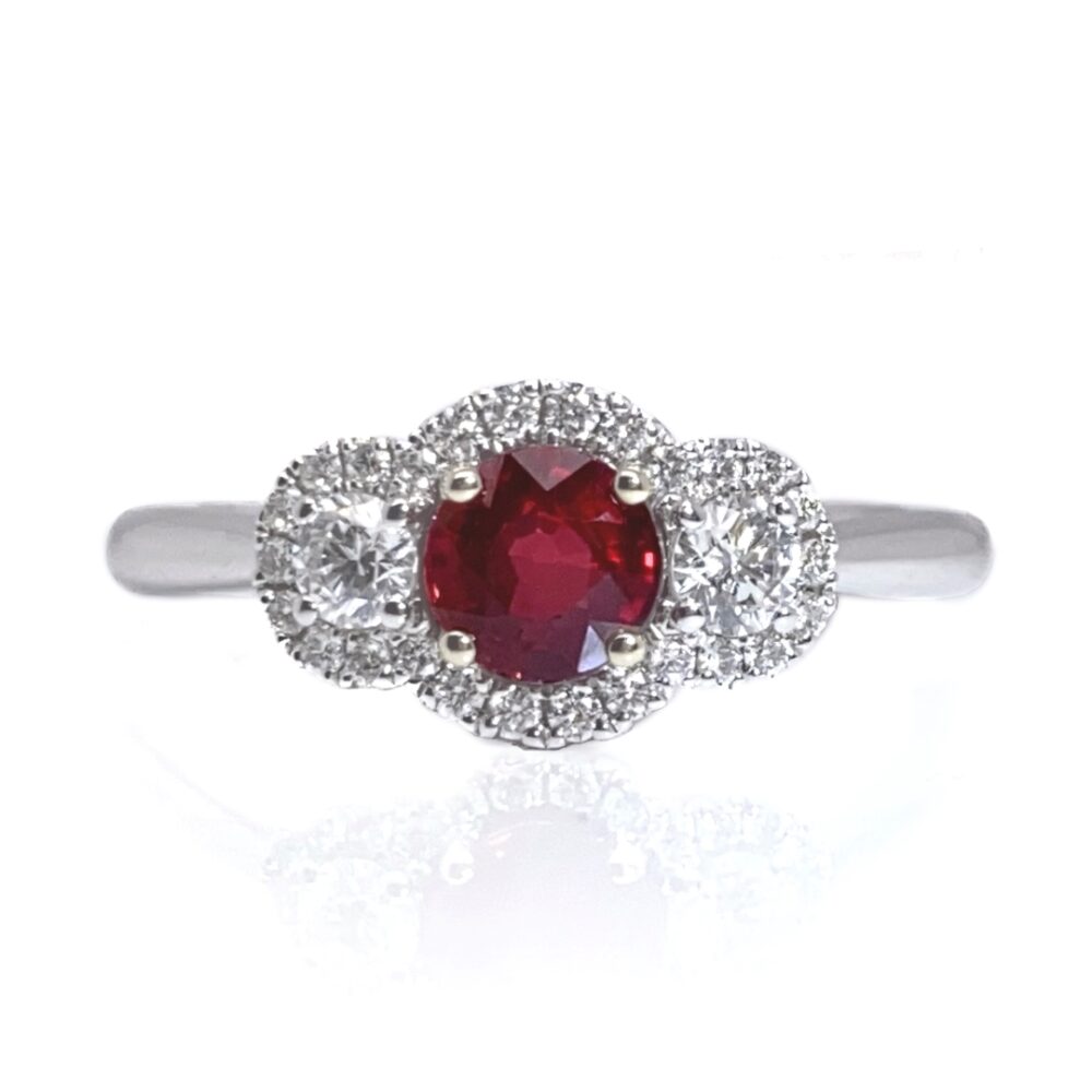 Mathilde Glorious Ruby and Diamond Cluster Ring by Heidi Kjeldsen Jewellery R1203 3