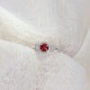 Mathilde Glorious Ruby and Diamond Cluster Ring by Heidi Kjeldsen Jewellery R1203 white