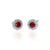 Mathilde Ruby and Diamond Cluster Earrings Heidi Kjeldsen Jewellery ER4976 white