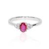 Mathilde Ruby and Diamond Trefoil Ring Heidi Kjeldsen Jewellery R920A