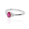 Mathilde Ruby and Diamond Trefoil Ring Heidi Kjeldsen Jewellery R920A side