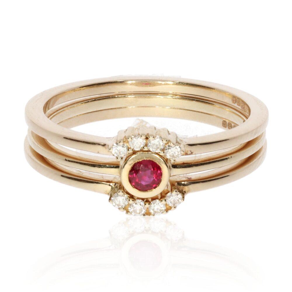 Mathilde ruby and diamond ring by heidi kjeldsen jewellery r1500 front