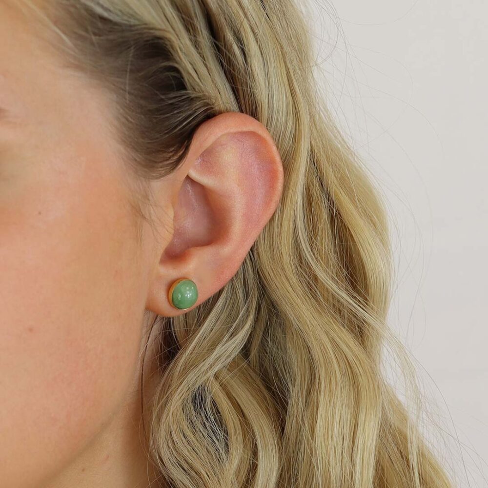 Naja Jade Nephrite Earrings Heidi Kjeldsen Kewellery ER4941 Model