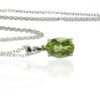 Nanna Peridot Oval White Gold Pendant Heidi Kjeldsen Jewellery P1080 Flat
