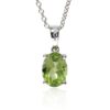 Nanna Peridot Oval White Gold Pendant Heidi Kjeldsen Jewellery P1080 Front