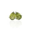Nanna Peridot Pear Shaped Silver Earrings Heidi Kjeldsen Jewellery ER4888 white