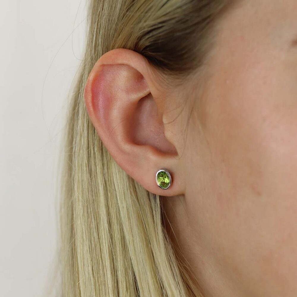 Nanna Peridot Rub Over Earrings Heidi Kjeldsen Jewellers ER4890