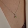 Nanna Peridot White Topaz Silver Pendant Heidi Kjeldsen Jewellery P1574 model1